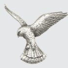 Silver Falcon Award Pin Badge